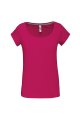 Dames T-shirt Boothals Kariban K384 FUCHSIA